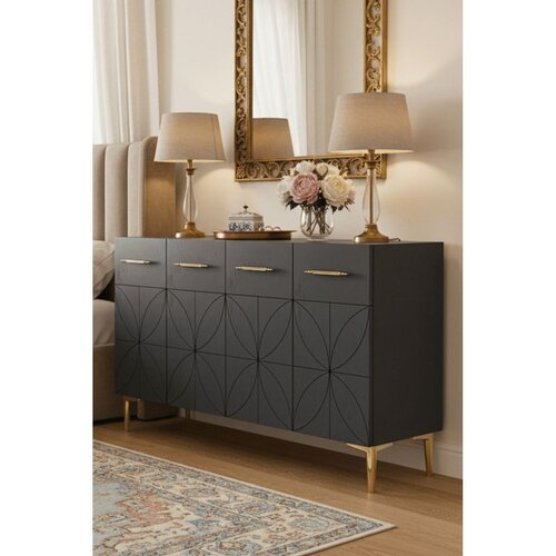 Hanah home komoda Eliz 120, 120 cm, antracit Cene