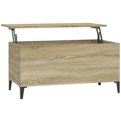 Maison Chic Klubska mizica - kavna mizica - Nizka mizica sonoma hrast 90x44,5x45 cm inženirski les, (21752552) Slike