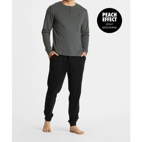Atlantic Men's pyjamas - black/khaki