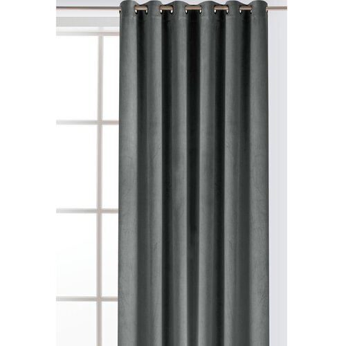 Filumi Temno siva žametna zavesa za delno zatemnitev 265x250 cm Velto &amp;ndash; Slike