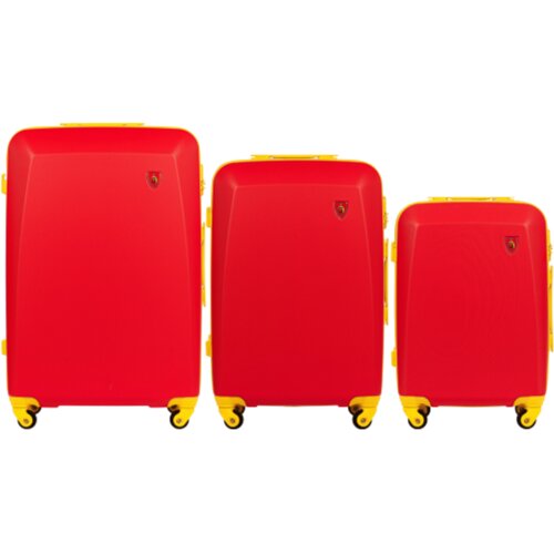 WINGS x Jagiellonia set od tri kabinska kofera od ABS materijala veličine S M L crveni Cijene