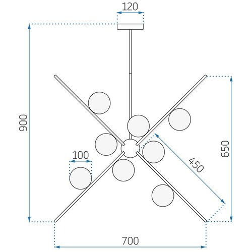 Toolight viseća svjetiljka zlatna APP998-12CP Slike