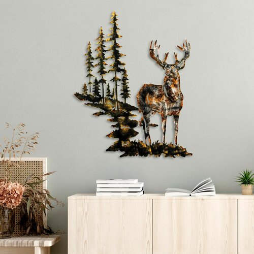 deer 3 multicolor decorative metal wall accessory Slike