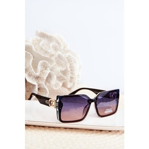 Kesi Women's UV400 Square Sunglasses - Black Slike