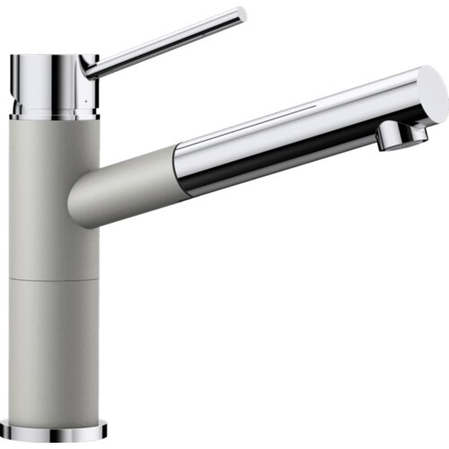 Blanco ALTA-S COMPACT SILGRANIT LOOK BISERNO SIVA-HROM HD SLAVINA 520730 SA IZVLAČNIM TU&amp;Scaron;EM Slike