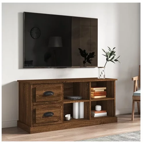  TV omarica rjav hrast 102x35,5x47,5 cm inženirski les