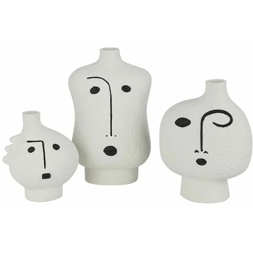 J-Line Set ukrasnih vaza Face Abstract 3-pack