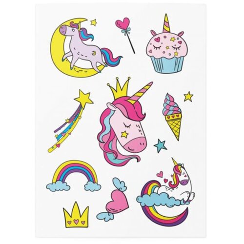 TATTonMe Temporary Tattoos Unicorns tetovaža za djecu vodootporno 3 y+ 1 kom Slike