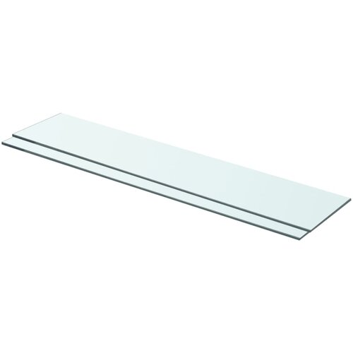 VidaXL Police 2 kosa steklo prosojno 70x15 cm Slike