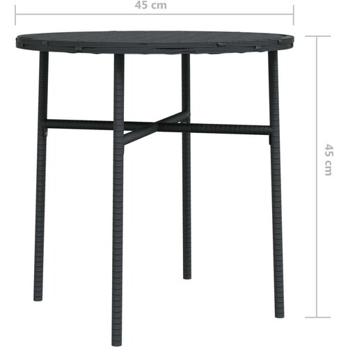 VidaXL Čajni stolić crni 45 cm od poliratana Slike
