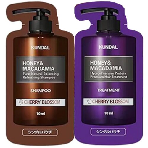 KUNDAL Honey Macadamia Sachet set 2x10ml Shampoo/Treatment Cherry Blossom Slike