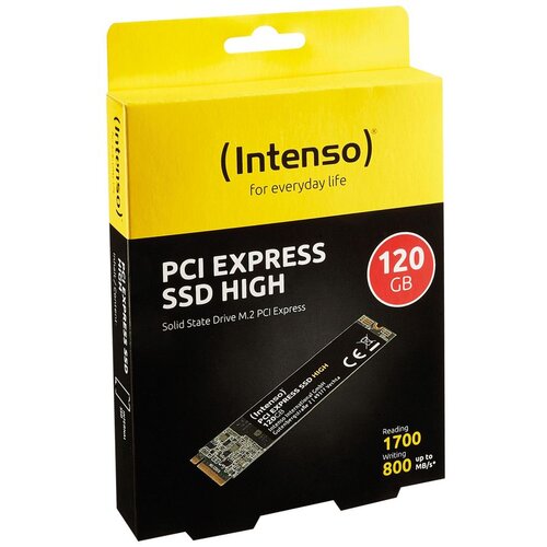 Intenso SSD M.2 2280, PCIe, kapacitet 120 GB - SSD M.2 PCIe 120GB/High, Crni Slike