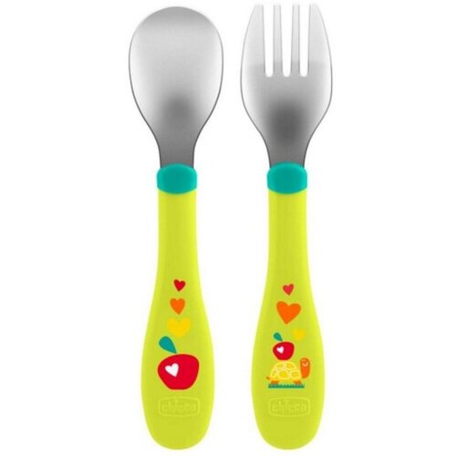 Chicco Metalna kašika i viljuška 18m Cene