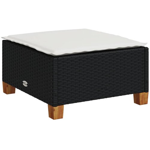  8-dijelni set vrtnih sofa od poliratana s jastucima crni Crna 63.5 x 56 x 32 cm Slike