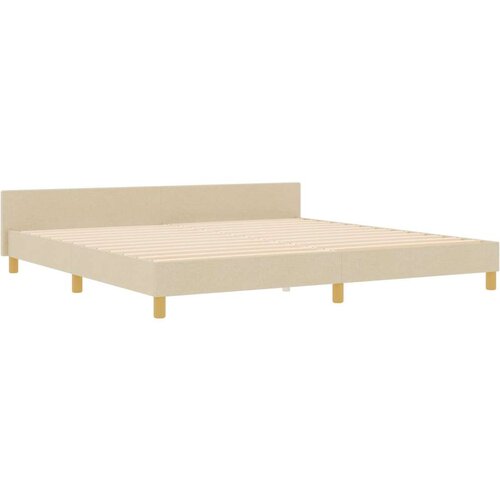  Krem Tkaninski Krevet 200x200 cm Slike