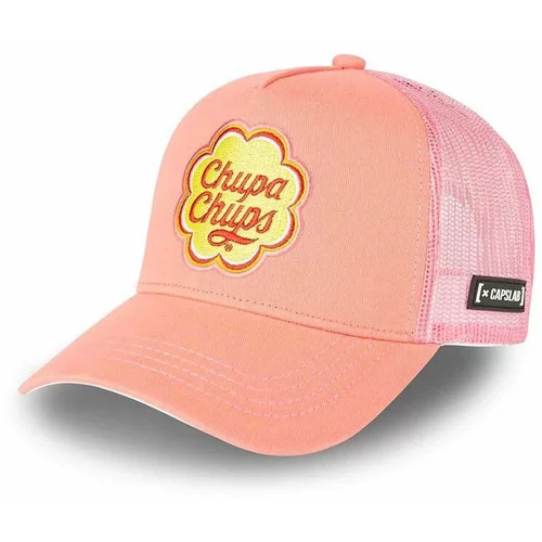 Capslab Kapa sa šiltom CHUPA CHUPS boja: ružičasta, s aplikacijom