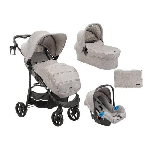 Kikka Boo Kolica Selina premium 3in1 set sa I-SIZE autosedi&amp;scaron;tem i tvrdom korpom Light Grey ( KKB11258 ) Slike