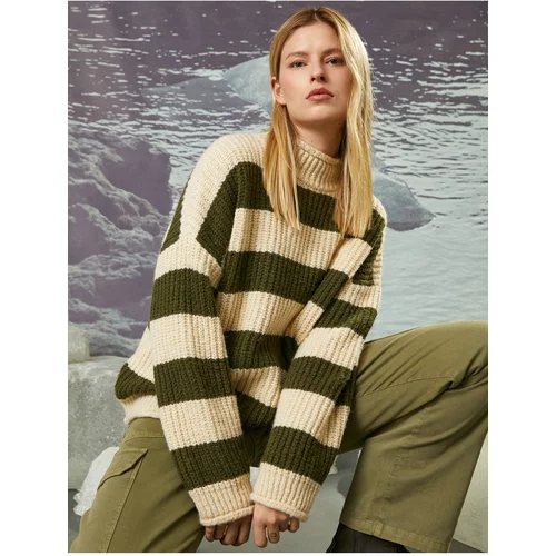 Koton Şahika Ercümen X - Turtleneck Knit Oversized Sweater