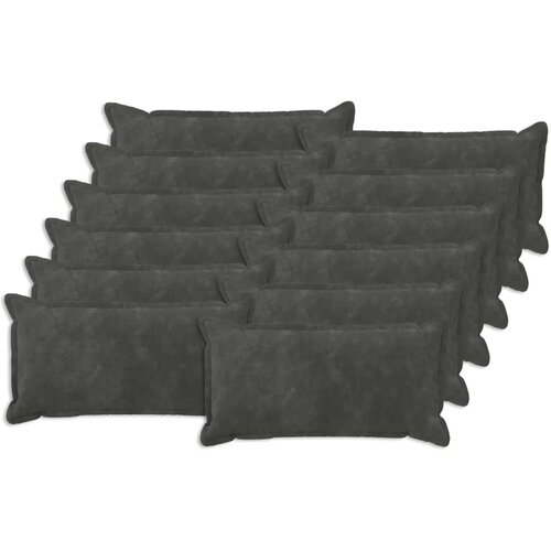  Presvlaka za jastuk 12 kom. HOUTEN Antracit 40 x 80 cm - Dizajn s paspulom Antracit 12 Cijene