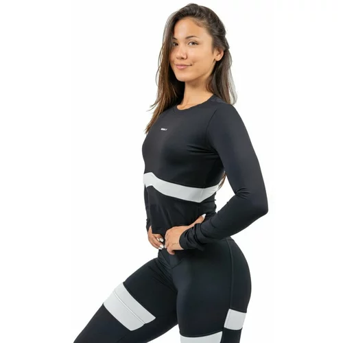 NEBBIA Long Sleeve Sporty Top True Hero Black XS Majica za fitnes