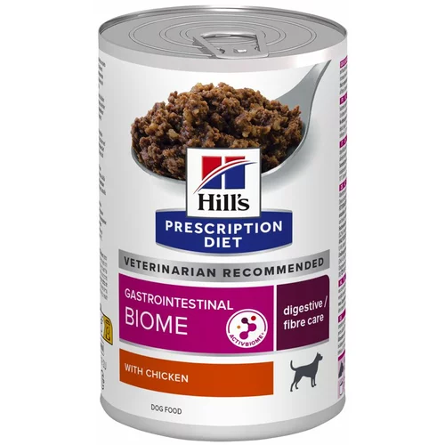 Hill’s 10 + 2 gratis! Prescription Diet 12 x 350 g/360 g/370 g - Gastrointestinal Biome s piščancem 12 x 370 g