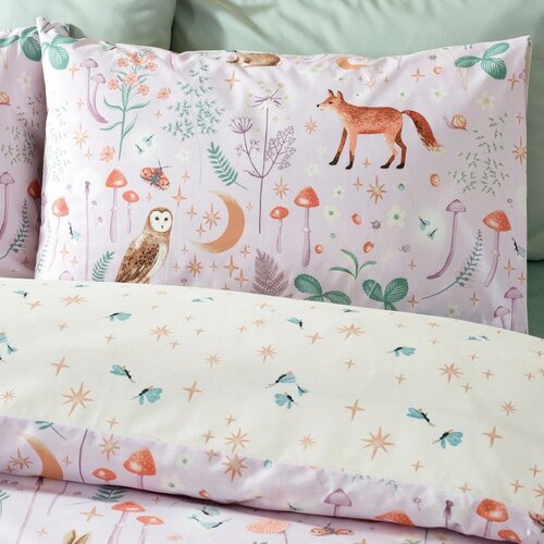 Catherine Lansfield Posteljina za krevet za jednu osobu u boji lavande 135x200 cm Enchanted Twilight Animals &amp;ndash; Slike