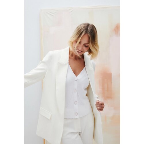 Marisse Women&amp;#039;s Jacket L-Mr-4601 Off White Slike