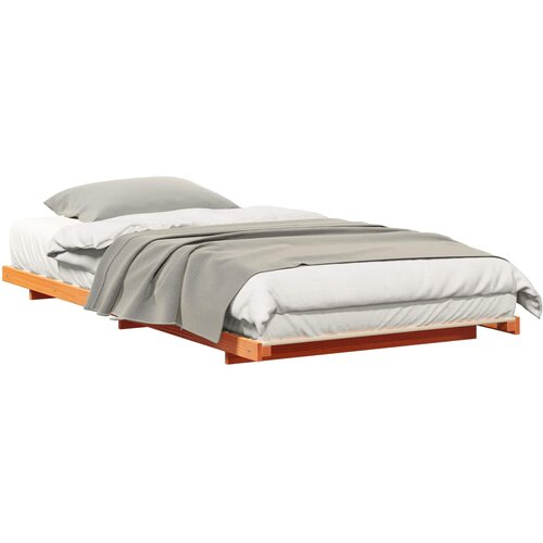 vidaXL Posteljni okvir Vo&scaron;čeno rjava 90 x 210 cm Trdna borovina, (5000127046) Cene