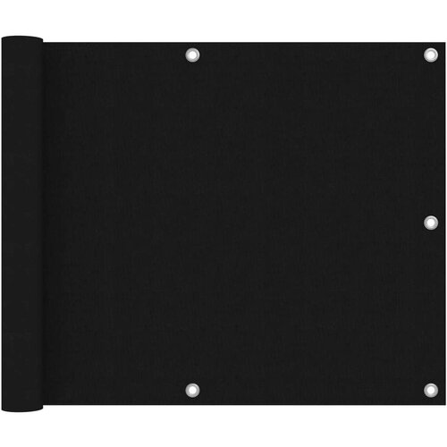 Balkonski zastor crni 75 x 400 cm od tkanine Oxford Slike