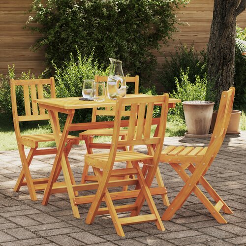 VidaXL Sklopive vrtne stolice 4 komada 36x46x86 cm Masivno bagremovo drvo Slike