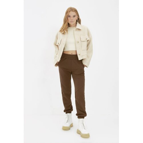 TRENDYOLMILLA Ženske pantalone Twoaw21Ea0010, Braon Slike
