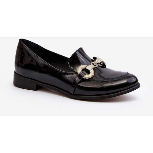 Zazoo 2880 Women's Patent Loafers With Decoration Black Cijene