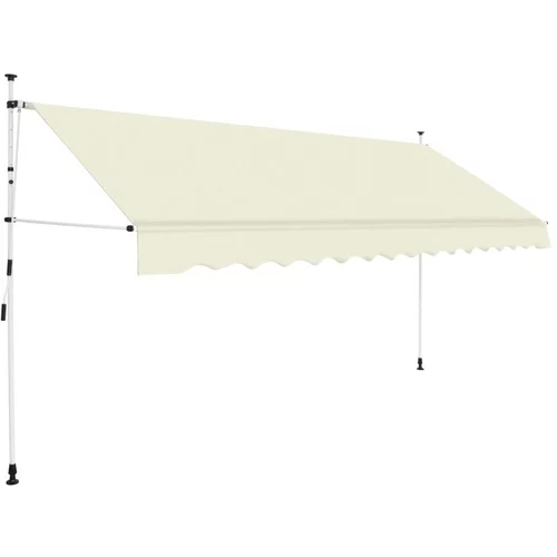  Ročno zložljiva tenda 350 cm krem