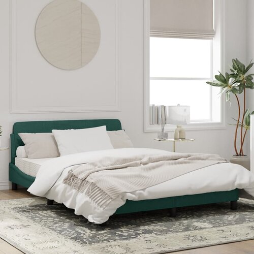 Furnova Posteljni okvir brez vzmetnice temno zelen 140x190 cm žamet, (21935964) Slike