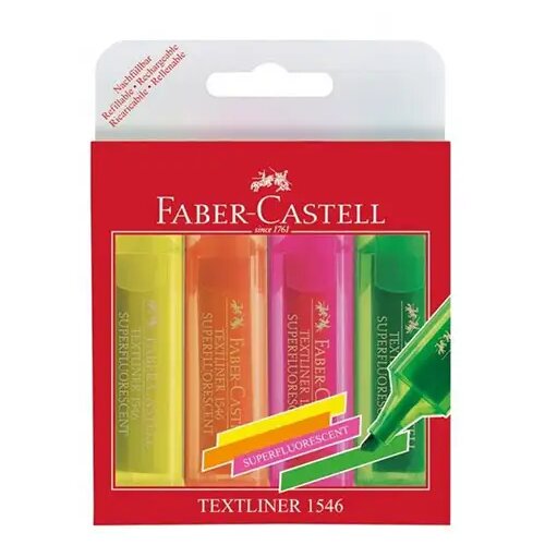 Faber-Castell faber-castell: highlighter za ponovno punjenje 1546 set od 4 komada Slike