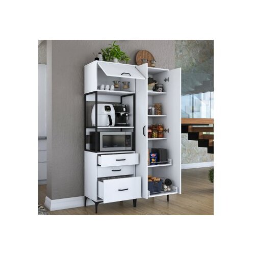 Hanah home JE142 - 3106 white multi purpose cabinet Slike