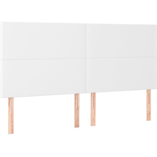 Maison Chic Posteljno vzglavje - Vzglavna omarica 4 kosa bel 100x5x78/88 cm umetno usnje, (22076921) Slike
