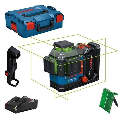 Bosch gll 18V-120-33 cg, 1 x procore 18V 4,0Ah, laserski nivelator zeleni zrak 3x360° 120m domet u l-boxx koferu 0601065100 Cene