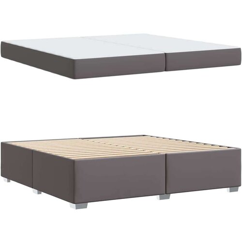  Okvir za krevet Siva 200 x 200 cm Umjetna koža Slike