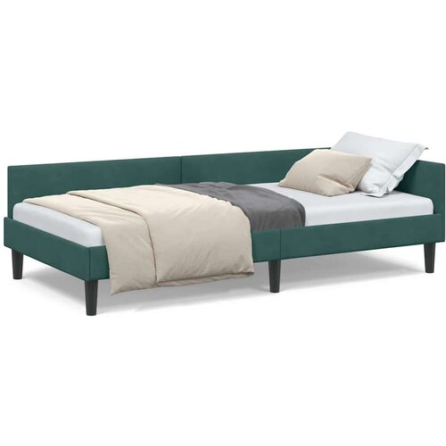 VidaXL krevetni okvir sa kutnim dizajnom tamnozelena 80 x 200 cm Slike