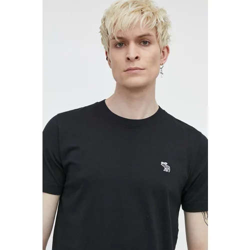 Abercrombie & Fitch Pamučna majica za muškarce, boja: crna, bez uzorka
