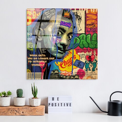 Wallity UV-817 - 50 x 50 multicolor decorative tempered glass painting Slike