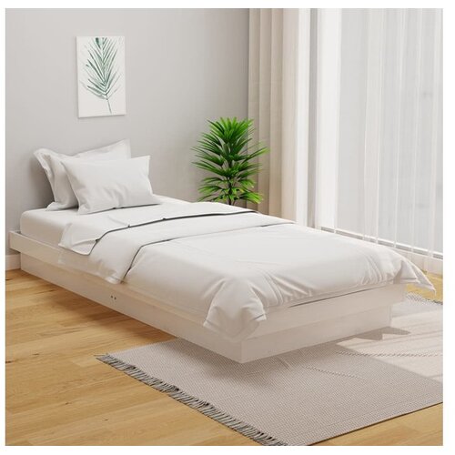  Okvir za krevet od masivnog drva bijeli 90 x 200 cm - Bijela 90 x 200 cm Cene