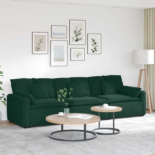  Modularna sofa s jastucima tamnozelena Cene