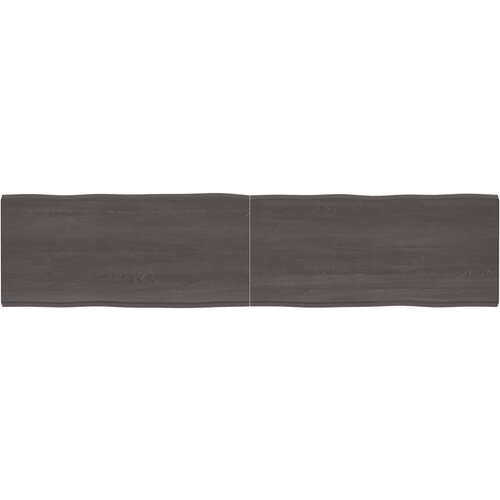 vidaXL Stolna ploča tamnosmeđa 220x50x(2-6) cm obrađena hrastovina Cijene