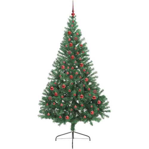  Umjetno predsvijetljeno božićno drvce Zelena 210 cm PVC Slike