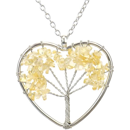 IZMAEL Ogrlica Tree Heart - Žuta Cene