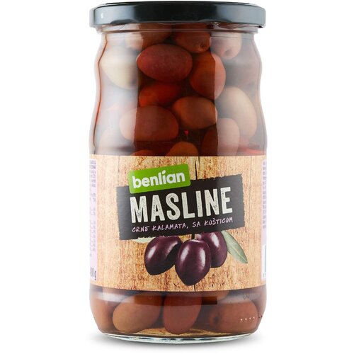 Benlian Food BENLIAN crne kalamata masline sa ko&scaron;ticom 700g Cene