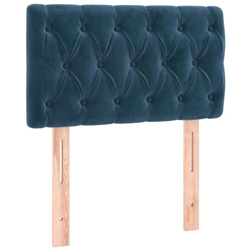 VidaXL Box spring krevet s madracem tamnoplavi 80 x 200 cm bar&amp;scaron;unasti Slike