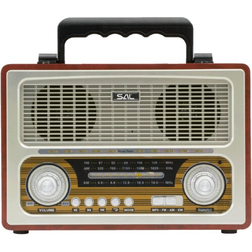 Sal Retro radio + BT bežični zvučnik, 4in1, FM, MP3, AUX - RRT3 Slike